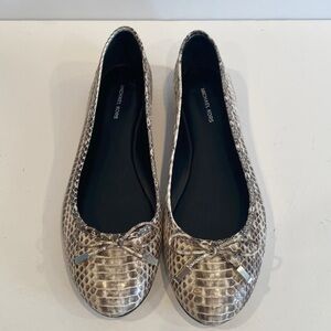 Michael Kors Odette Snake Ballet Python SZ 38